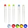 Cleiscry 100PCS 18mm Round top LED Diode Light Assorted Kit Green Blue White Yellow Red Component DIY Diffused Len Kit RGBWY 18mm Round top