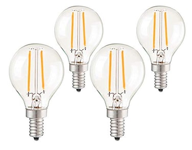 CTKcom 2W G45G14 Candelabra LED Bulbs Dimmable4 Pack E14 Base Vintage Edison LED Bulb 20W Equivalent 2700K Warm White Lamp for HomePendant LightsSconcesAntique Light Fixtures 110V130V AC