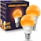 DALUXshop Amber Sleep Light Bulbs Blue Light Blocking A19 9W60 Watt Equivalent Dim Light Bulbs for Lamp 1800K Warm Light Bulb E26 for Healthy Sleep Bedroom Kids Room 430X235X235 Inch 2 Pack