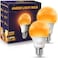 DALUXshop Amber Sleep Light Bulbs Blue Light Blocking A19 9W60 Watt Equivalent Dim Light Bulbs for Lamp 1800K Warm Light Bulb E26 for Healthy Sleep Bedroom Kids Room 430X235X235 Inch 2 Pack