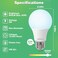 DEGNJU A19 LED Light Bulbs 60 Watt Equivalent LED Bulbs Daylight 5000K 800 Lumens E26 Standard Base NonDimmable 8W Warm White LED Bulbs for Bedroom Living Room3 Pack