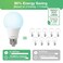 DEGNJU A19 LED Light Bulbs 60 Watt Equivalent LED Bulbs Daylight 5000K 800 Lumens E26 Standard Base NonDimmable 8W Warm White LED Bulbs for Bedroom Living Room3 Pack