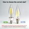 Eastiya Dusk to Dawn Outdoor LED Light Bulb 5W Equivalent 40W Candelabra B11 Light Bulb 2700K Soft White Edison LED Bulbs E12 Base Lighting Sensor Auto OnOff for Porch Patio Garage 6 Pack
