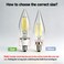 Eastiya Dusk to Dawn Outdoor LED Light Bulb 5W Equivalent 40W Candelabra B11 Light Bulb 2700K Soft White Edison LED Bulbs E12 Base Lighting Sensor Auto OnOff for Porch Patio Garage 6 Pack
