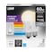 Feit Electric A19 LED Light Bulb 60W Equivalent Dimmable Color Selectable 6Way 5CCT E26 Medium Base 90 CRI 800 Lumens 22Year Lifetime Damp Rated Lightbulb OM60DM6WYCA2 2 Bulbs