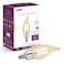 Feit Electric CFC40927CAFILAG 40 Watt Equivalent WiFi Dimmable No Hub Required Alexa or Google Assistant Flame Tip Filament Chandelier LED Smart Light Bulb 43 H x 14 D 2700K Soft White