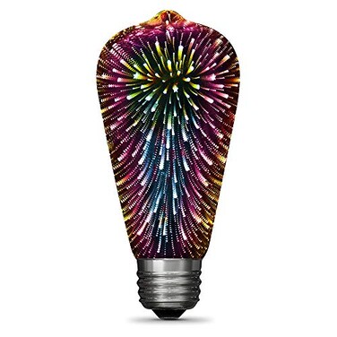 Feit Electric Infinity 3D Fireworks LED Light Bulb ST19 LED Bulb ST19PRISMLED1 Count Pack of 1 Multicolor