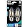 Feit Electric LED Chandelier Bulbs 60W Equivalent E26 Medium Screw Base Filament 5000K Daylight500 Lumens 2 Bulbs BPETC60950CAFIL2RP