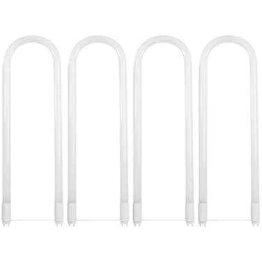 Feit Electric T8 UBend LED Tube Light 15 Watts Replaces 32W FB32T8 Fluorescent UBend 2100 Lumens Cool White 4000K Type AB Direct Replacement or Ballast Bypass G13 Base 50000 Hours 4Pack