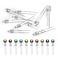 GuuYebe LEDs Single LED Light LED Diode Lamp DIY Kit with Warm White Red Green Blue Yellow Green Pink UV Purple Orange Clear Transparent Lens Mini Bulbs 3mm 10 Colors x 10PCS