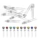 GuuYebe LEDs Single LED Light LED Diode Lamp DIY Kit with Warm White Red Green Blue Yellow Green Pink UV Purple Orange Clear Transparent Lens Mini Bulbs 3mm 10 Colors x 10PCS
