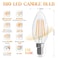 GvvooHome Candelabra Light Bulbs 40 watt Equivalent Chandelier Light Bulb NonDimmable E12 LED Bulb B10 Candle Bulb 2700K Soft White 90CRI 400LM Cear Glass 6 Pack