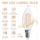 GvvooHome Candelabra Light Bulbs 40 watt Equivalent Chandelier Light Bulb NonDimmable E12 LED Bulb B10 Candle Bulb 2700K Soft White 90CRI 400LM Cear Glass 6 Pack