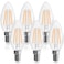 GvvooHome Candelabra Light Bulbs 40 watt Equivalent Chandelier Light Bulb NonDimmable E12 LED Bulb B10 Candle Bulb 2700K Soft White 90CRI 400LM Cear Glass 6 Pack
