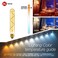 helloify T10T32 Dimmable Vintage LED Edison Tubular Bulb 40W Equivalent High Brightness 2500K Warm White Light Amber Glass Tube Cover Light E26 Screw Base 4PCS