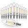 Hizashi E12 Candelabra Bulb 40 watt Equivalent Dimmable Candelabra LED Light Bulbs Soft White 3000K 90CRI 4W 450LM B10 LED Candle Bulb Candelabra Base UL Listed 12 Pack