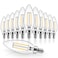Hizashi E12 Candelabra Bulb 40 watt Equivalent Dimmable Candelabra LED Light Bulbs Soft White 3000K 90CRI 4W 450LM B10 LED Candle Bulb Candelabra Base UL Listed 12 Pack