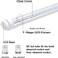 KALINA 2FT LED Tube Lights 15W30W Fluorescent Bulb Replacement V Shaped 6000K Cool White Ballast Bypass Clear Cover 4Pack