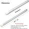 KALINA 2FT LED Tube Lights 15W30W Fluorescent Bulb Replacement V Shaped 6000K Cool White Ballast Bypass Clear Cover 4Pack