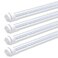 KALINA 2FT LED Tube Lights 15W30W Fluorescent Bulb Replacement V Shaped 6000K Cool White Ballast Bypass Clear Cover 4Pack