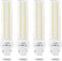 Lustaled Gx24qG24q 4Pin Base Light Bulbs 12W Gx24 LED PL Recessed Lights Daylight 6000K 26W CFL Replacement for Ceiling Light Downlight Wall Sconce 4Pack RemoveBypass The Ballast