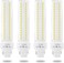 Lustaled Gx24qG24q 4Pin Base Light Bulbs 12W Gx24 LED PL Recessed Lights Daylight 6000K 26W CFL Replacement for Ceiling Light Downlight Wall Sconce 4Pack RemoveBypass The Ballast