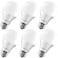 LUXRITE A19 LED Bulb 60W Equivalent 2700K Warm White 800 Lumens Dimmable Standard LED Light Bulbs 9W Enclosed Fixture Rated Energy Star E26 Medium Base Indoor and Outdoor 6 Pack