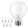 Marxlait 8 Pack Bathroom Light Bulbs 60 watt Equivalent E26 Medium Base Daylight 5000K G25 LED Globe Light Bulbs for Bathroom Vanity 120V Round Light Bulb Over Mirror Nondimmable