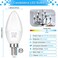 MAXvolador E12 LED Candelabra Light Bulbs 60W Equivalent Daylight White 5000K 600 Lumen Chandelier Bulb 6W B11 Candle Base NonDimmable Pack of 6