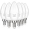 MAXvolador E12 LED Candelabra Light Bulbs 60W Equivalent Daylight White 5000K 600 Lumen Chandelier Bulb 6W B11 Candle Base NonDimmable Pack of 6