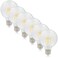 Maxxima G25 LED Light Bulb Globe Filament Bulb 40 Watt Equal 500 Lumens 2700K Warm White E26 Standard Edison Vanity Bulb Great for Kitchen Living Room and Bathroom NonDimmable 120V 6 Pack