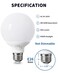 Pazetiv 4 Pack Daylight LED Globe Light Bulbs for Bathroom 120V 60 watt Equivalent E26 Medium Base NonDimmable Vanity Light Bulbs Round 5000K Bright G25 LED Bulb Over Mirror