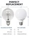 Pazetiv 4 Pack Daylight LED Globe Light Bulbs for Bathroom 120V 60 watt Equivalent E26 Medium Base NonDimmable Vanity Light Bulbs Round 5000K Bright G25 LED Bulb Over Mirror