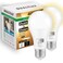 Qualilux Dusk to Dawn A19 LED Light Bulbs Outdoor Automatic OnOff 60W Equivalent Warm White 3000K Energy Efficient 95W 850 Lumen E26 Base 2Pack HQH007
