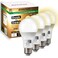 Qualilux Dusk to Dawn A19 LED Light Bulbs Outdoor Automatic OnOff 60W Equivalent Warm White 3000K Energy Efficient 95W 850 Lumen E26 Base 4Pack HQH009