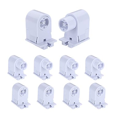 JOMITOP R17DHO Tombstone Base Holder Socket Connector T8T10T12 8ft LED Light Replacement Fluorescent Plunger Lampholder Adaptor 5 Pairs