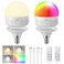 LGMCF Rechargeable Light Bulb with Remote E12 2Pack 5W 350LM Dimmable Detachable LED Bulb 3 Color Temperature Options 3 Timer 2000mAh Battery Operated Magnetic Bulbs Bulbs for NonHardwired Fixture