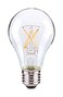 Satco 2173475W A19 LED Clear Medium base 3000K 120V 4Pack A19 A Line Pear LED Light Bulb