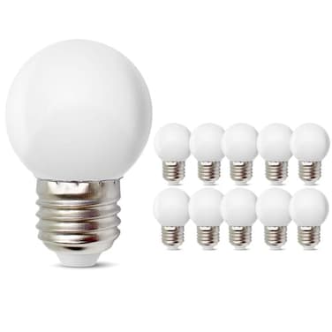 Night Blazers Small E26 LED Night Light Bulbs 1W Mood Light Bulbs Soft White 3000K Not Dimmable 10W Equivalent for Bedroom Bathroom Makeup Mirror Porch Wall Sconces Table Lamp 10Pack