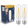 Sphoon 4W Vintage LED Bulb Dimmable 2700K Warm White E26 T10 Edison Bulb 40W Equivalent 400LM for Chandelier Pendant Lamp Fixture Cafe Lighting 2 Pack