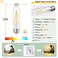 Sphoon 4W Vintage LED Bulb Dimmable 2700K Warm White E26 T10 Edison Bulb 40W Equivalent 400LM for Chandelier Pendant Lamp Fixture Cafe Lighting 2 Pack