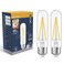 Sphoon 4W Vintage LED Bulb Dimmable 2700K Warm White E26 T10 Edison Bulb 40W Equivalent 400LM for Chandelier Pendant Lamp Fixture Cafe Lighting 2 Pack