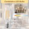 TJOY LED Candelabra Bulbs Dimmable 60W Equivalent Chandelier Light Bulb E12 Small Base 45W 2700K Soft Warm White B11 Vintage Filament Clear Glass Candle Light for Ceiling Fan Chandeliers 12Pack
