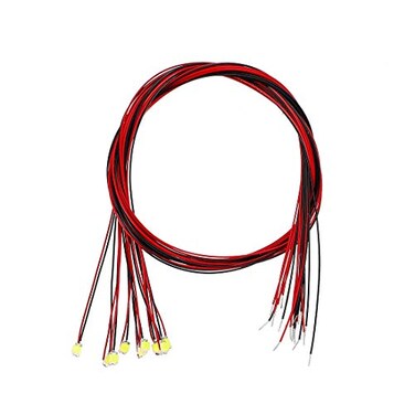 uxcell 10pcs Prewired 0805 White Surface Mounted Devices LED Light Emitting Diode DC283V Micro Soldered Mini LED Light