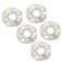 uxcell LED Chip Bulb 300mA 3W 6 LEDs 5730 Surface Mounted Devices Module Aluminum Board Pure White Super Bright 32mm Dia 5pcs for Floodlight