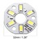 uxcell LED Chip Bulb 300mA 3W 6 LEDs 5730 Surface Mounted Devices Module Aluminum Board Pure White Super Bright 32mm Dia 5pcs for Floodlight