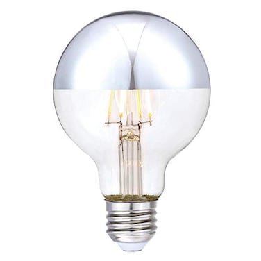 Westinghouse 5169100 45 Watt 40 Watt Equivalent G25 Dimmable Half Chrome Filament LED Light Bulb E26 Medium Base Single