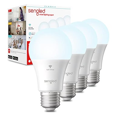 Sengled WiFi Light Bulb Smart Bulbs That is Compatible with Google Assistant A19 Daylight 5000K No Hub Required 800LM 60W High CRI60 Equivalent 4 Count Pack of 1
