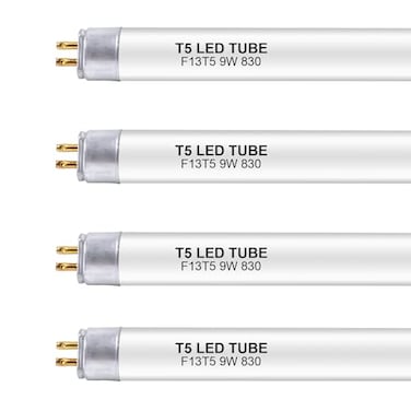 Wesome Lighting 21 Inch F13T5WW LED Replacement Bulbs 3000K Warm White T5 LED 9 Watts Replace Fluorescent Bulb with LED Replacement Tube for Counter and Cabinet Fixture 4 Pack