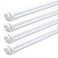 KALINA 2FT LED Tube Lights 8W 25W Fluorescent Bulb Replacement 5000K Daylight White Ballast Bypass Clear Cover Pack of 4